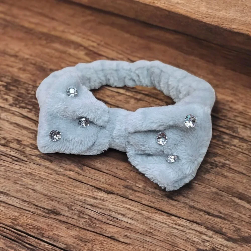 Bling It On Spa Top Bow Headbands with Elastic Band
